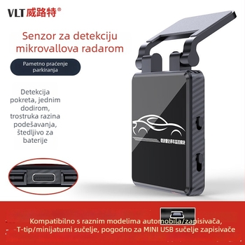 Zrcalni retrovizor s radarom za parkiranje i mikrovalnim senzorom, model M10-4G pozicioner, napajanje 12V, domet detekcije 15 m, GPS preciznost 5 m