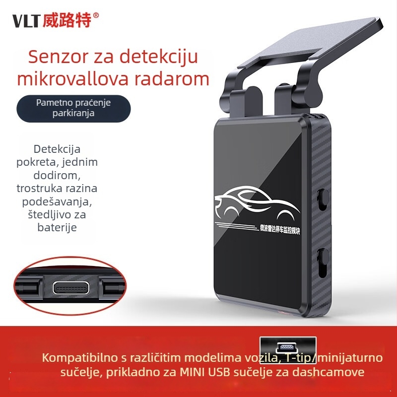 Zrcalni retrovizor s radarom za parkiranje i mikrovalnim senzorom, model M10-4G pozicioner, napajanje 12V, domet detekcije 15 m, GPS preciznost 5 m