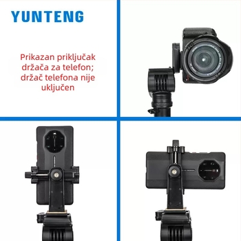 Yunteng VCT-850 hidraulični panoramsko/tilt stativ s pločom za brzo otpuštanje, aluminijska legura, nosivost 2–5 kg, za SLR, DV i bezrcalne kamere