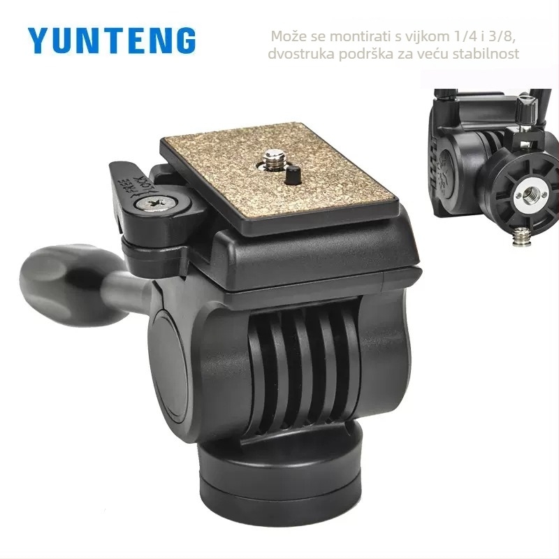 Yunteng VCT-850 hidraulični panoramsko/tilt stativ s pločom za brzo otpuštanje, aluminijska legura, nosivost 2–5 kg, za SLR, DV i bezrcalne kamere
