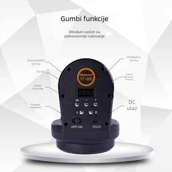 Električni gimball za mobitel i mirrorless kameru, daljinski upravljač, 360° panoramsko snimanje, termička vizualizacija sa stabilizacijom, ABS kućište