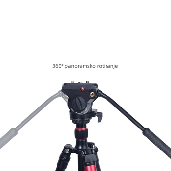 Stativ za kameru s hidrauličnim panoramskim gimbalom i kugličnom glavom, aluminijska legura, 160 g, univerzalna uporaba