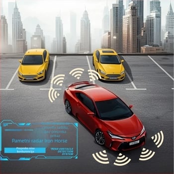 Vizualni radar za parkiranje, vd3, 8 sondi, domet 0,2–2,5 m, glasovni alarm, automobilni zaslon