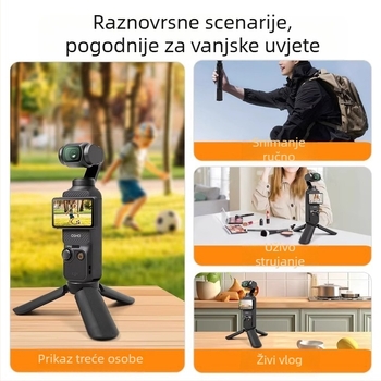 Km-05 stativ za ručni gimbal kamere — ABS plastika, nosivost 2,5 kg, 3D gimbal, masa 44 g