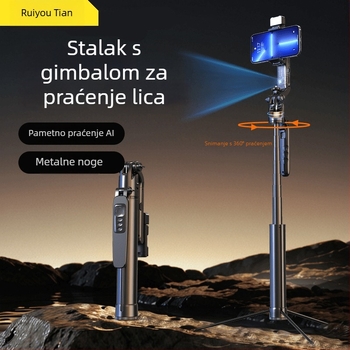 AI praćenje lica za mobilni telefon, stativ s 360° pan-tilt, aluminijska legura, 630 g, univerzalno