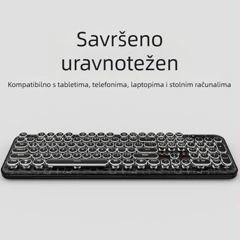 Mehanička tipkovnica sa zelenim osovinama, >98 tipke, tri načina povezivanja (kablovno, bežično i Bluetooth), jednobojno pozadinsko osvjetljenje