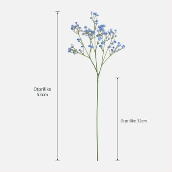 Umjetna gypsophila grana, Starry Sky stil, jedna grana, mekani gel materijal, reljefna površina, ubrizgano oblikovanje