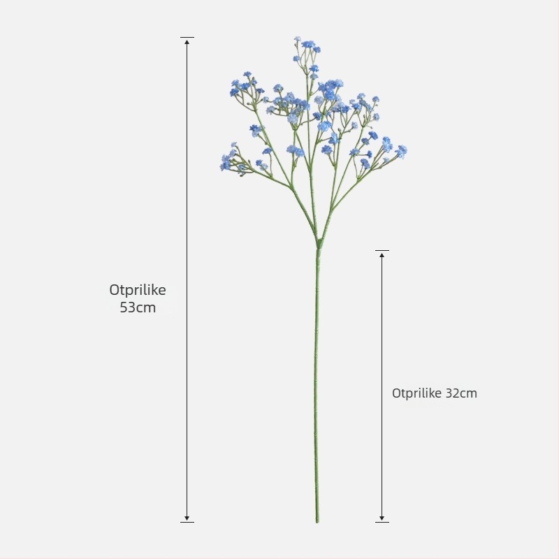 Umjetna gypsophila grana, Starry Sky stil, jedna grana, mekani gel materijal, reljefna površina, ubrizgano oblikovanje