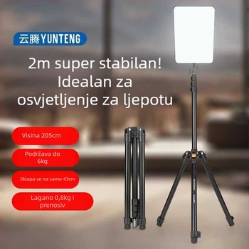 Yunteng 5228 Fotografski stativ od aluminijske legure s dizajnom otpornim na preklapanje, adapter glava, nosivost 2-5 kg