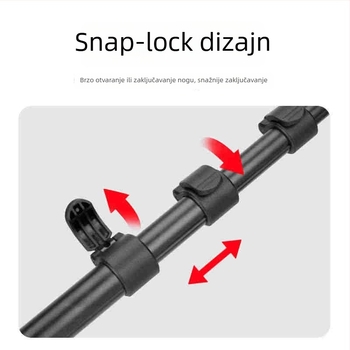 Yunteng 5228 Fotografski stativ od aluminijske legure s dizajnom otpornim na preklapanje, adapter glava, nosivost 2-5 kg