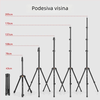 Yunteng 5228 Fotografski stativ od aluminijske legure s dizajnom otpornim na preklapanje, adapter glava, nosivost 2-5 kg