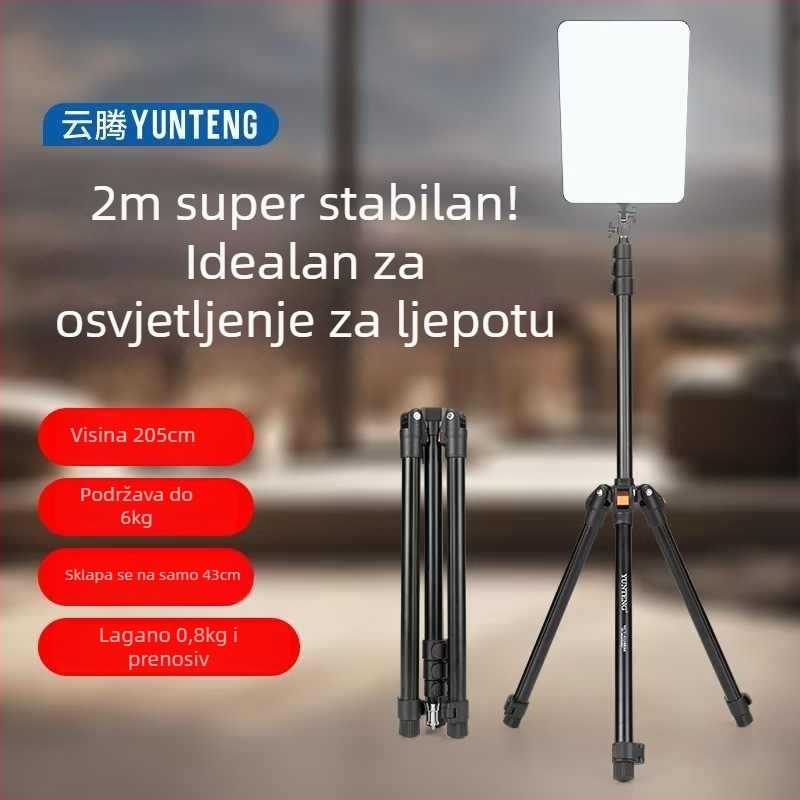 Yunteng 5228 Fotografski stativ od aluminijske legure s dizajnom otpornim na preklapanje, adapter glava, nosivost 2-5 kg