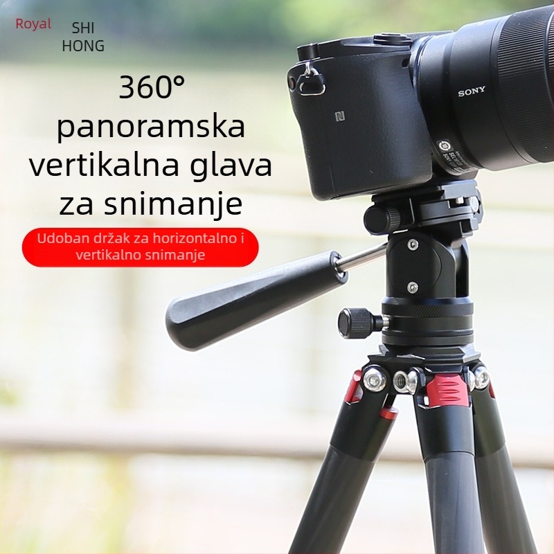 Panoramski gimbal za SLR/Mirrorless – 360° horizontalno okretanje, vertikalno naginjanje 90°/-55°, aluminijska legura, težina 0,3 kg, pločica za brzo oslobađanje