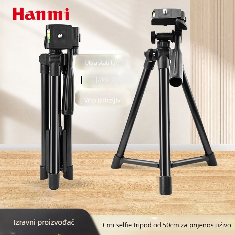 Stativ za mobitel i kameru, 3D gimbal glava, teleskopska šipka od željezo–aluminijske legure, nosivost 2–5 kg, model 3050HT