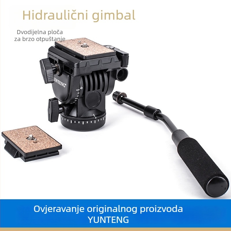 Yunteng 950 hidraulična Pan/Tilt glava za DV/DSLR kamere, s dvije pločice brzog oslobađanja