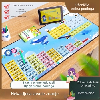 Velika radna podloga za učenje – tkanina, protuklizna, šivena konstrukcija, OEM obrada