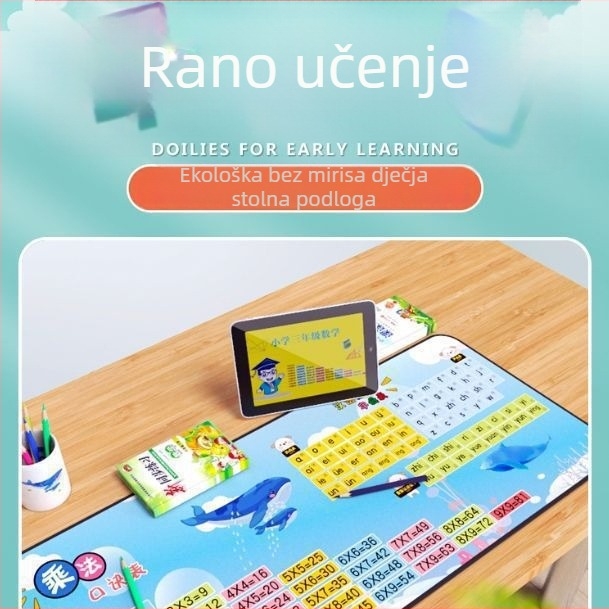 Velika radna podloga za učenje – tkanina, protuklizna, šivena konstrukcija, OEM obrada