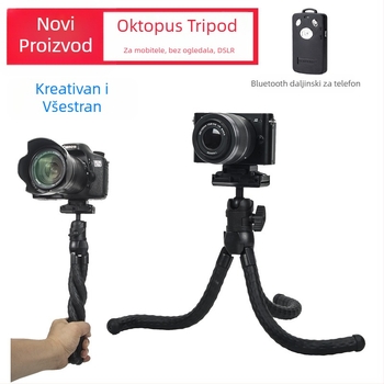 Yunteng 3286 octopus tripod sa sfernom glavom pan-tilt, nosivost 1 kg, daljinski upravljač uključen
