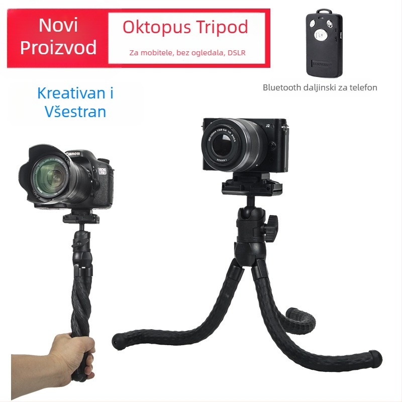 Yunteng 3286 octopus tripod sa sfernom glavom pan-tilt, nosivost 1 kg, daljinski upravljač uključen