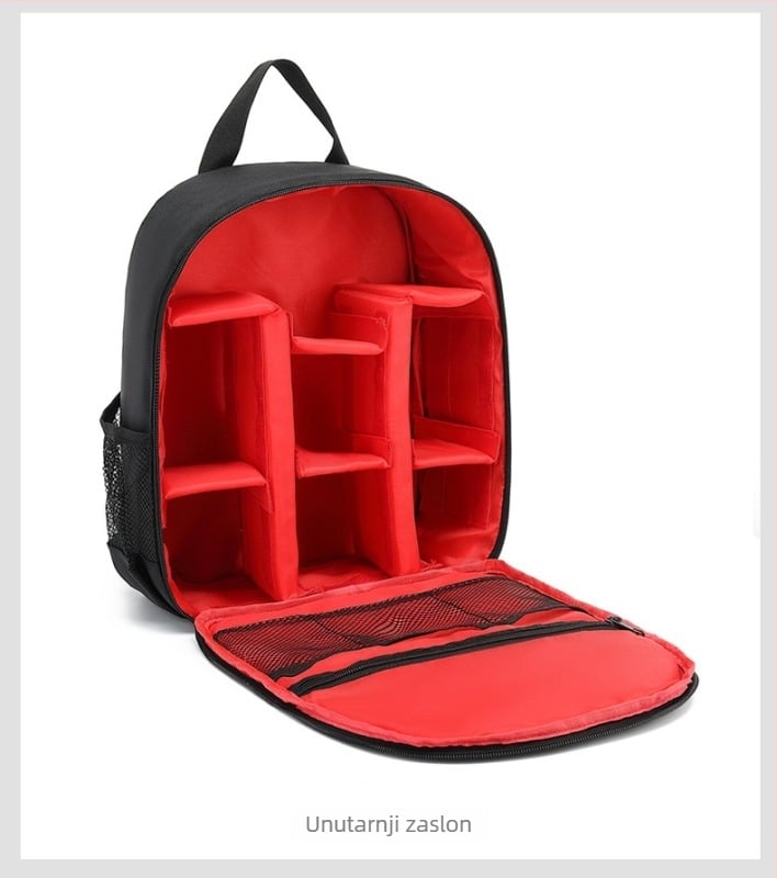 Torba za SLR kameru - Poliester, vodootporna, otporna na habanje, Model 6080, Otvaranje zatvaračem