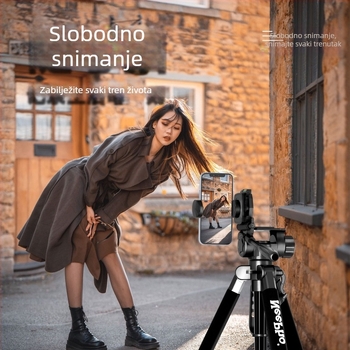 NP-910A Kamera-stativ s 3D gimball glavom, aluminijska legura, 5 sekcija, nosivost 11–15 kg