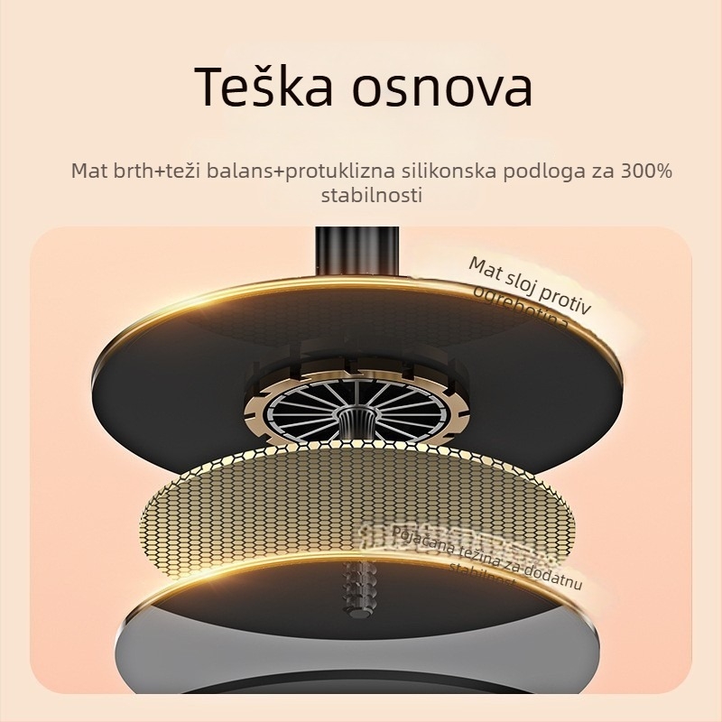 Držač za nadzorni snimanje s rotirajućim, podiznim i teleskopskim ramenom za mobitele i tablete, metalni, MagSafe držač, protiv podrhtavanja