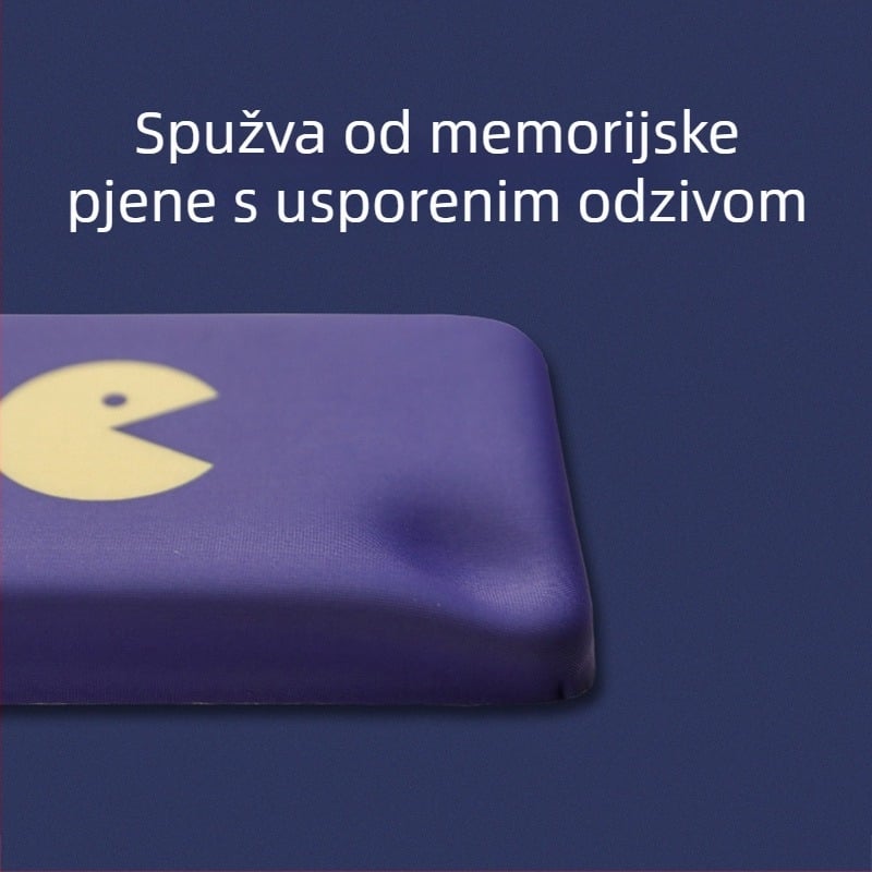 Mala podložka za zglob za tipkovnicu s memorijskom pjenom i platnenim premazom, jednostrana, potpora zgloba, toplinski prijenos