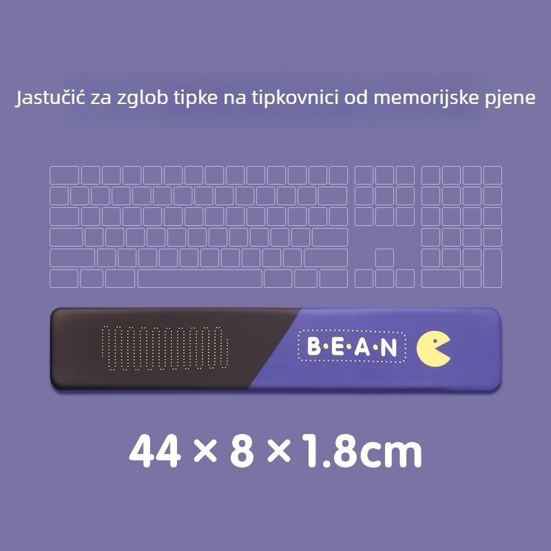 Mala podložka za zglob za tipkovnicu s memorijskom pjenom i platnenim premazom, jednostrana, potpora zgloba, toplinski prijenos