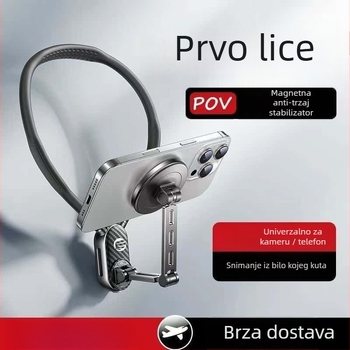 Držač za telefon oko vrata za snimanje iz prvog lica na prsima, silikon, bežično punjenje