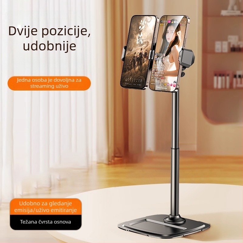 Stalak za stolni telefon s dvostrukim položajem i teleskopskim ramenom | ABS, aluminijska legura, ugljični čelik