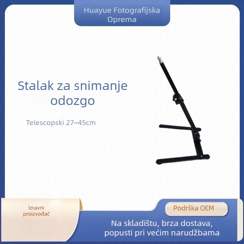 Stolni držač za pametni telefon za live streaming i nadzornu fotografiju nakita, metal, nosivost 1 kg, visina 28–45 cm, promjer cijevi 16–19 mm, 2 sekcije