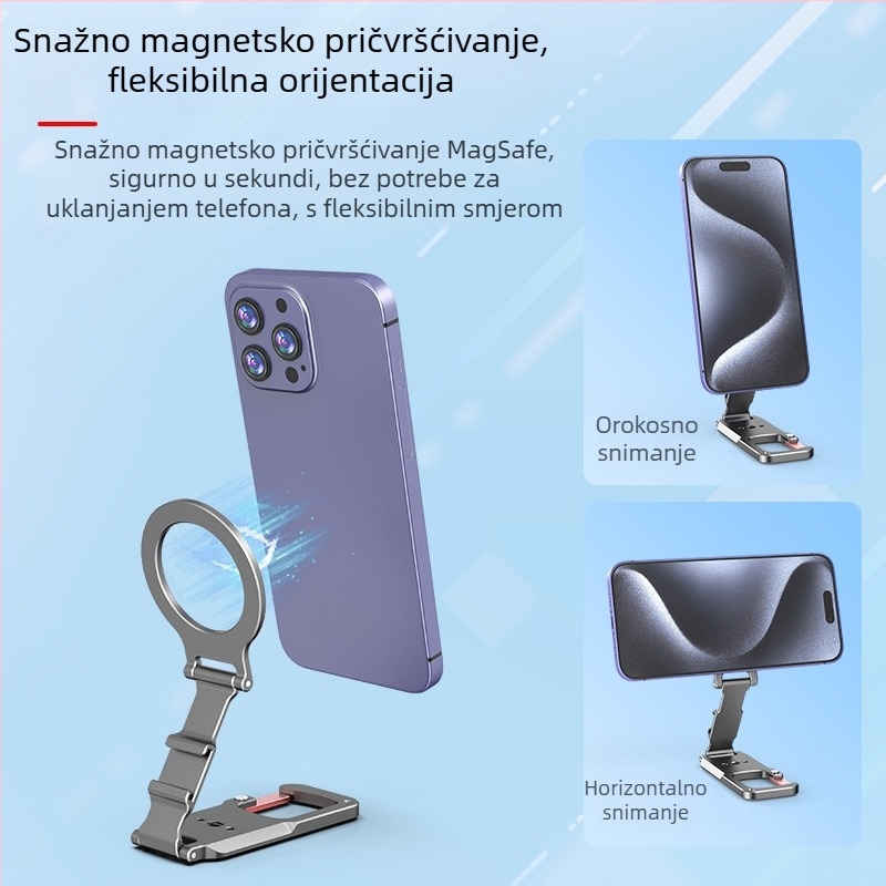 Magnetski stalak za fotografiju i prijenos uživo — aluminijska legura, univerzalni, otporan na podrhtavanje, prilagodba
