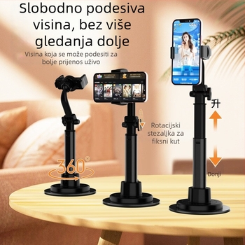 Stojak za telefon za nadzorno snimanje na stolu: okretan, podesiva visina, za snimanje videa, prilagodljiv