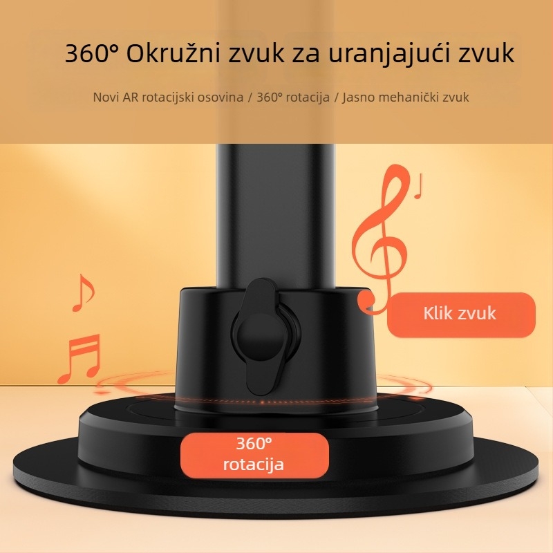 Stojak za telefon za nadzorno snimanje na stolu: okretan, podesiva visina, za snimanje videa, prilagodljiv
