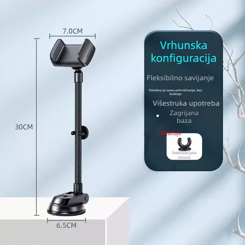 Držač telefona sa ogledalom, univerzalni model, plastični materijal, ovlaštena privatna marka