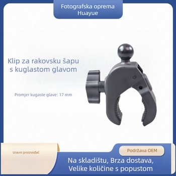 Stalak za prijenos uživo s klamrom kuglaste glave i proširenim stezaljkom za okrugle cijevi bicikla, model Hy-pj18, plastični materijal