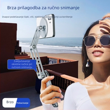 MagSafe aluminijski stolni držač — okretan, sklopiv, prenosni držač za telefon i tablet