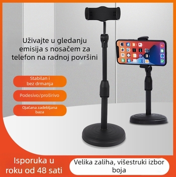 Stolni držač za telefon s 360° rotirajućom bazom i podesivom visinom za selfie i prijenos uživo