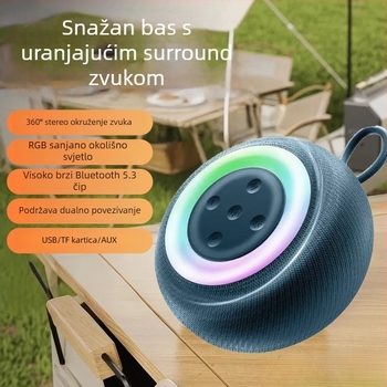 Bluetooth zvučnik s 3D surround zvukom, prijenosni za vani, hands-free pozivi, 5W, BT 5.3, ugrađena baterija 2000–4000 mAh