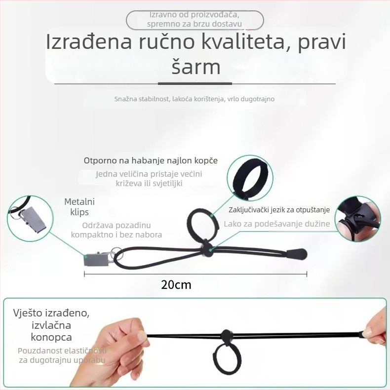 Bočni klips za pozadinsko platno – višenamjenski prilagodljivi elastični užet, materijal Spandex i nehrđajući čelik, za fotografiranje proizvoda