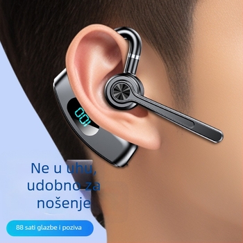 V600 Bluetooth slušalica s kukom za uho, jednostruka, nije u uho, digitalni zaslon, za sport, posao i automobil