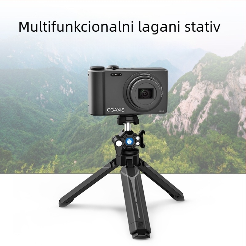 Stativ za vlog s dvostrukim cold shoe mounts, prijenosno stolno proširenje za DSLR/mirrorless kamera • Materijal: Najlon • Nosivost: 3 kg • Kategorija: Tripod/PTZ