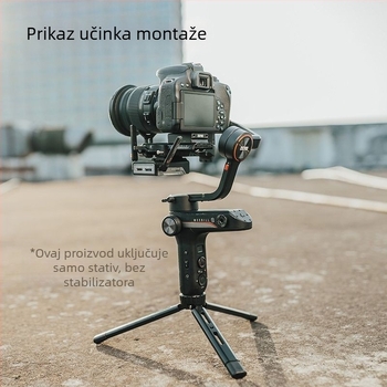 Kamera stativ sa četiri razine podešavanja visine, aluminijska legura, nosivost 6–10 kg, težina 0,2 kg