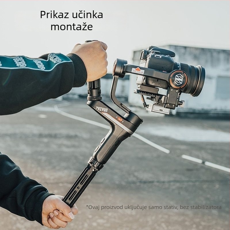 Kamera stativ sa četiri razine podešavanja visine, aluminijska legura, nosivost 6–10 kg, težina 0,2 kg