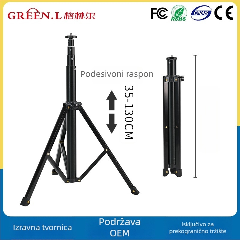 Držač za mobitel i kameru za live prijenos – sklopivi stativ, aluminijski nosač/ABS, univerzalni nosač, za stolnu i vanjsku upotrebu, mogućnost prilagođavanja.