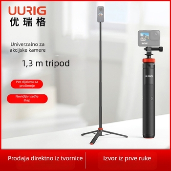 UURig TP-03 Proširiva ručna selfie štap za akcijske kamere, GoPro-kompatibilan, ABS + aluminijska legura