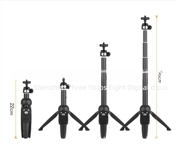 Yunteng 9928 Bluetooth selfie stativ, aluminijska legura, 3D PTZ, nosivost do 2 kg