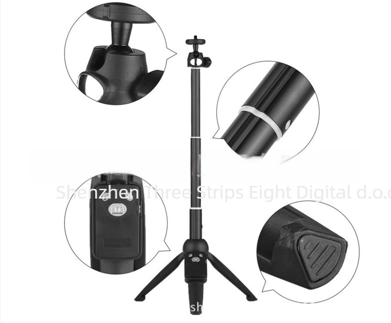 Yunteng 9928 Bluetooth selfie stativ, aluminijska legura, 3D PTZ, nosivost do 2 kg