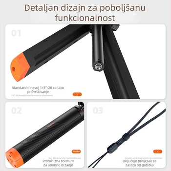 Buoyancy Tripod Selfie Stick – TELESIN, Univerzalna kompatibilnost, Materijal: Plast + aluminijska legura