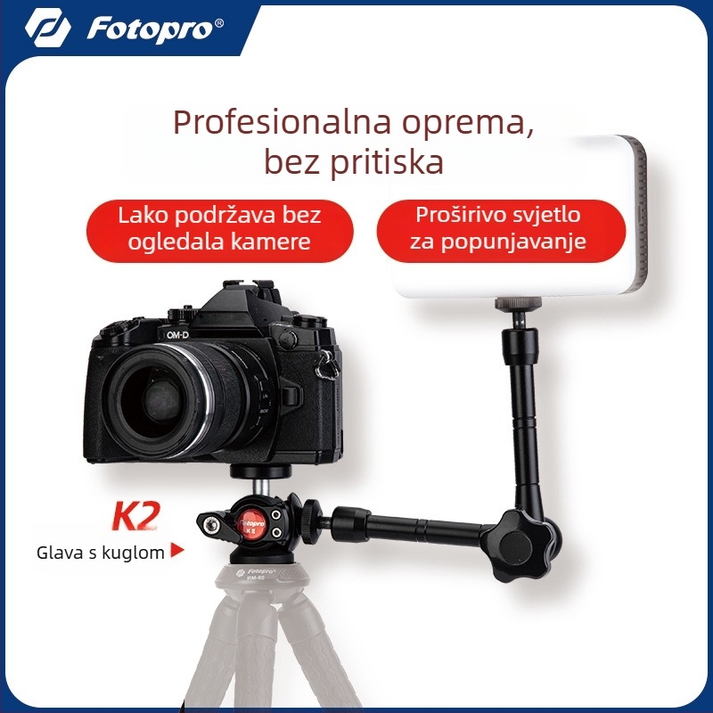 Fotopro/Futubao K2 polipod stativ s 360° kuglastom glavom za DSLR i pametni telefon
